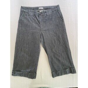 Lee Jean Women 14 Medium Lower On The Waist Cuffed Capri Light Chambray